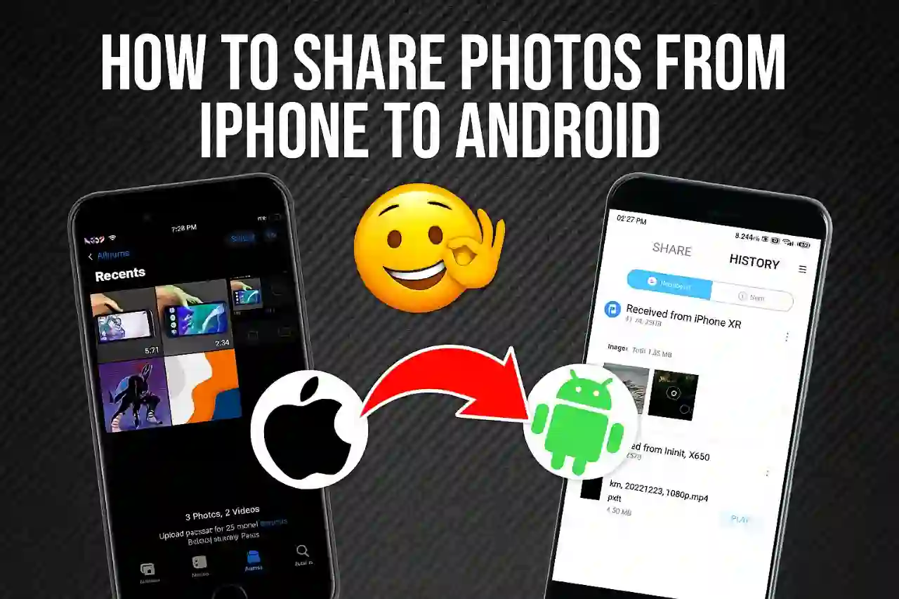 how to share photos from iphone to android