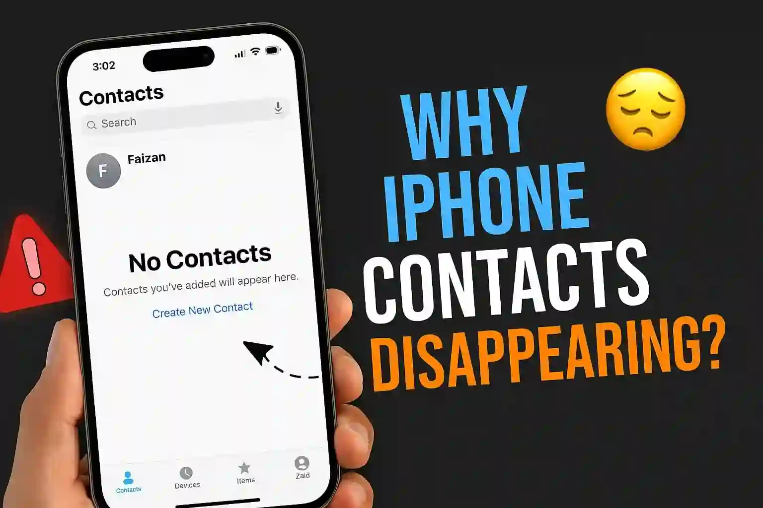 iphone contacts disappearing