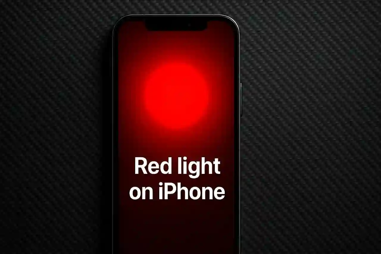 red light on iphone